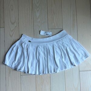 Lacoste Women's White Pleated Tennis Skirt